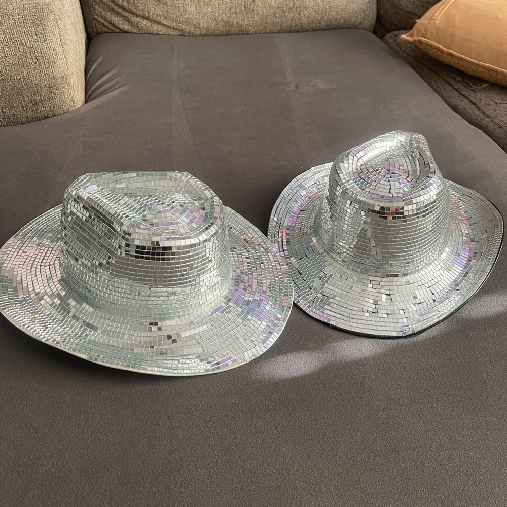 Disco cowboy hats perfect for country concert or edm music festival for rave